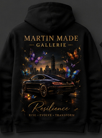Resilience Car/Butterfly Hoodie (Back Design)